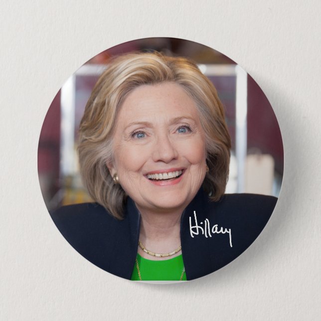 Hillary Clinton for President Picture Button (Front)