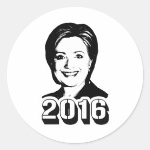 HILLARY CLINTON IN 2016.png Classic Round Sticker