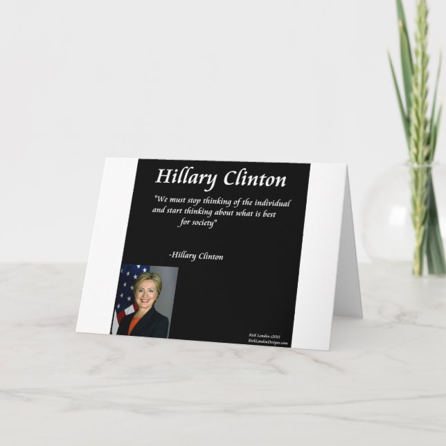 Hillary Clinton "Individuals" Quote Card (Front)