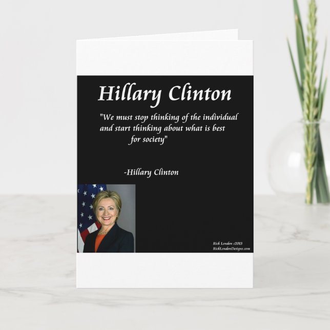 Hillary Clinton "Individuals" Quote Card (Front)