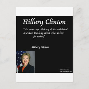 Hillary Clinton "Individuals" Quote Postcard