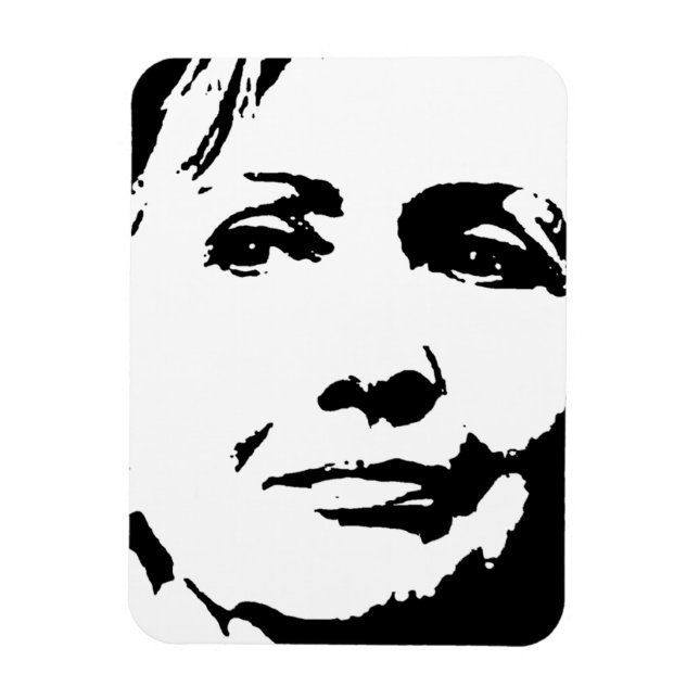 HILLARY CLINTON INK ART MAGNET (Vertical)