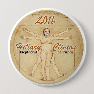 Hillary Clinton: kleptocrat corrupta 10 Cm Round Badge