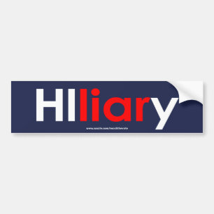 Hillary Clinton Liar Bumper Sticker (Blue)