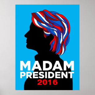 Hillary Clinton Madam President 2016 Poster (L)