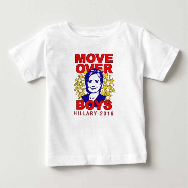 Hillary Clinton Move Over Boys Toddler Ruffle Tee (Front)
