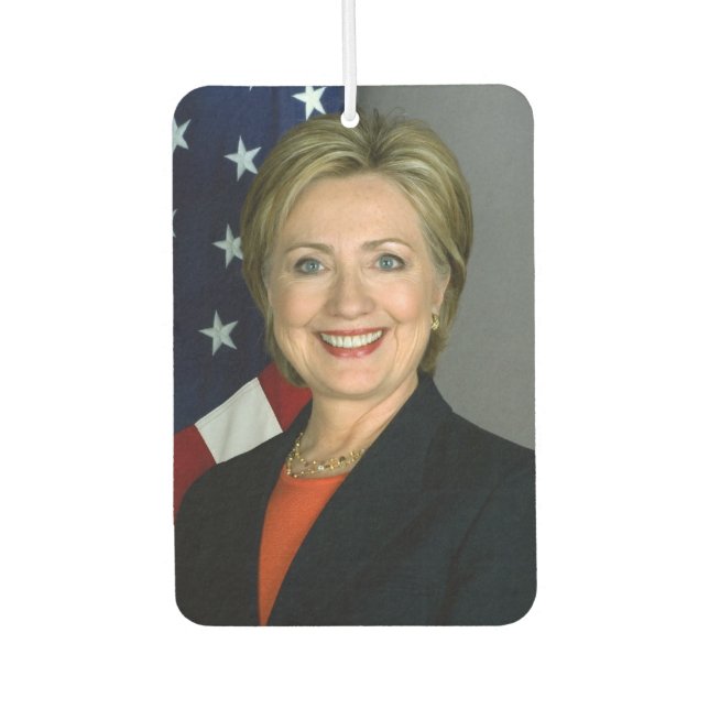 Hillary Clinton Official Portrait Car Air Freshener (Front)