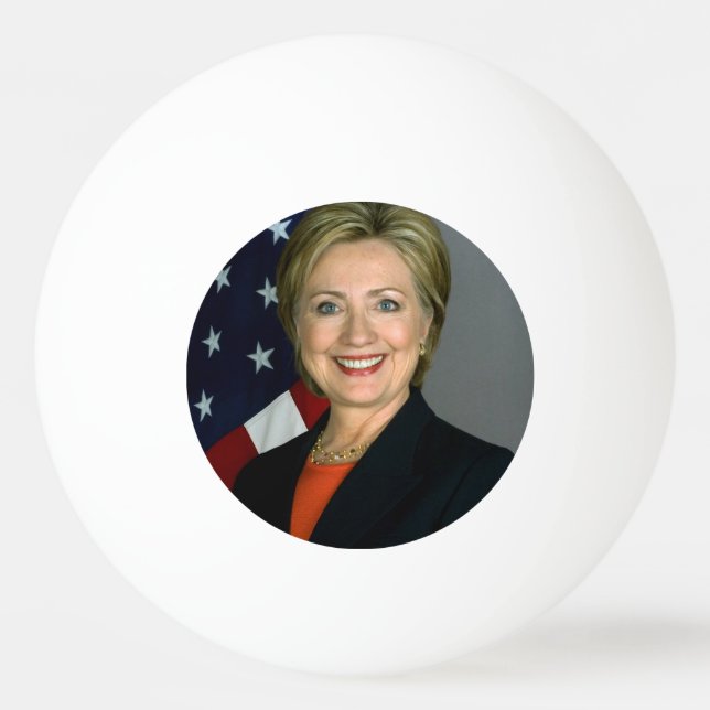 Hillary Clinton Official Portrait Ping Pong Ball (Front)