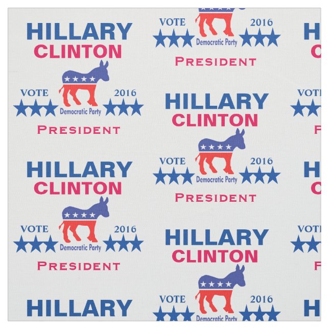 Hillary Clinton President 2016 Fabric (Swatch)