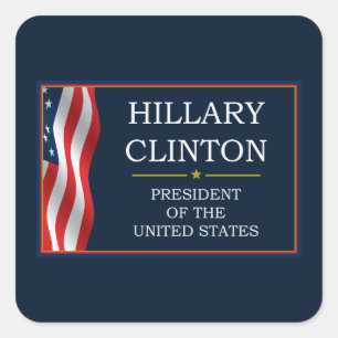 Hillary Clinton President V3 Square Sticker
