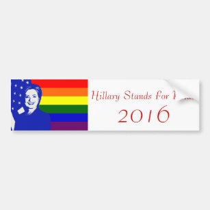 Hillary Clinton Pride 2016 Bumper Sticker