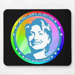 hillary clinton. rainbow. mouse pad