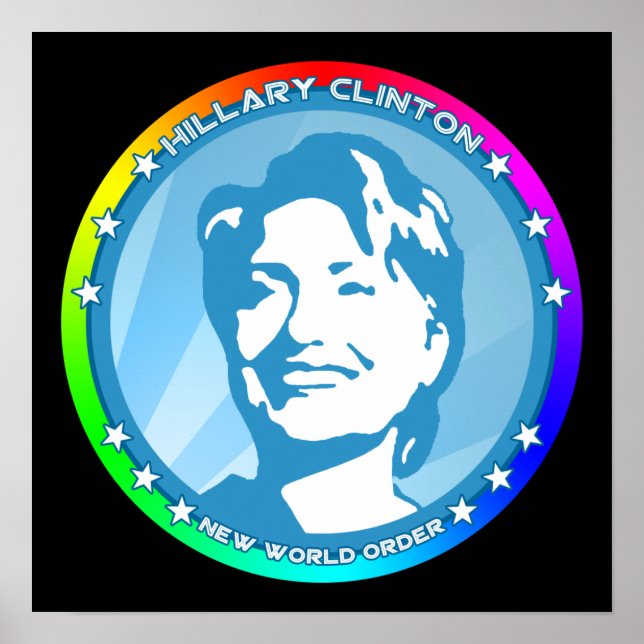 hillary clinton. rainbow. poster (Front)