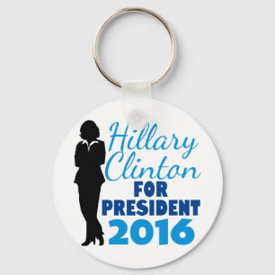 Hillary Clinton Silhouette Key Ring