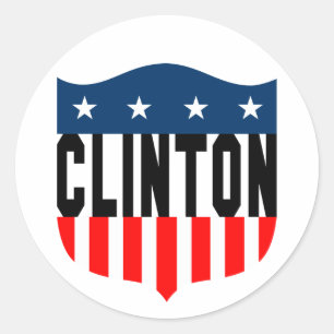 hillary clinton stars and stripes classic round sticker