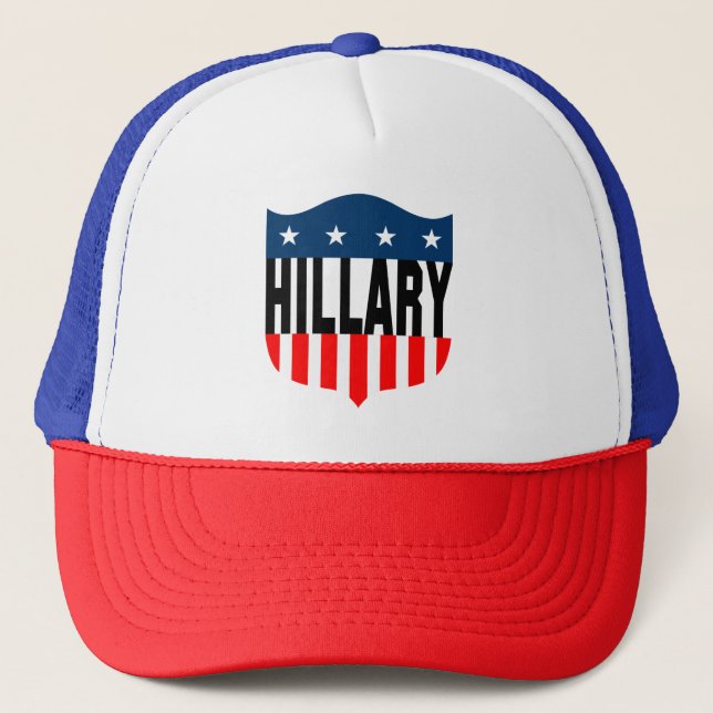 hillary clinton stars and stripes trucker hat (Front)
