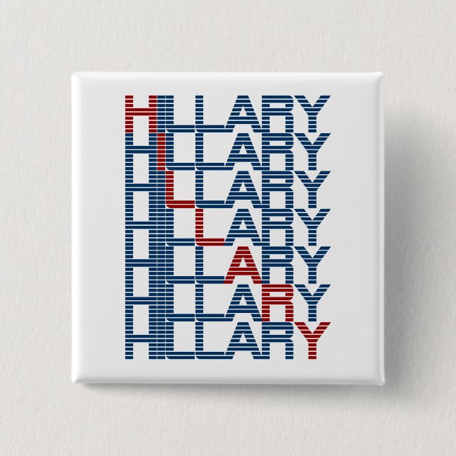 hillary clinton textStacks 15 Cm Square Badge (Front)