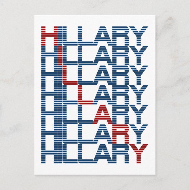 hillary clinton textStacks Postcard (Front)