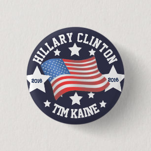 Hillary Clinton / Tim Kaine 3 Cm Round Badge