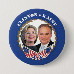 (Hillary) CLINTON * (Tim) KAINE 7.5 Cm Round Badge