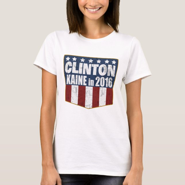 Hillary Clinton Tim Kaine in 2016 T-Shirt (Front)