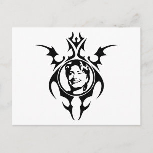 Hillary Clinton tribal design Postcard