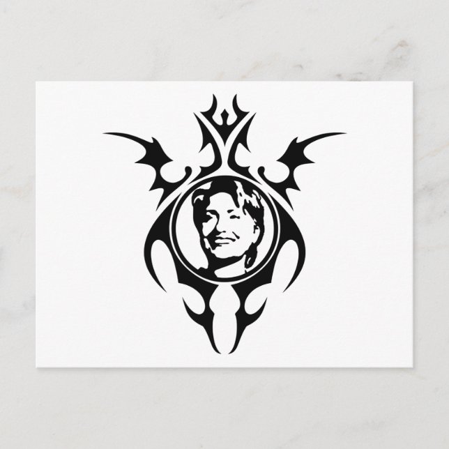 Hillary Clinton tribal design Postcard (Front)