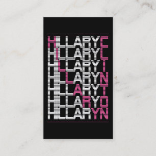 hillary clinton type stack business card