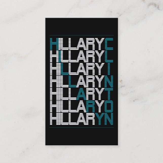 hillary clinton type stack business card (Front)