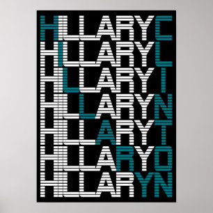 hillary clinton type stack poster