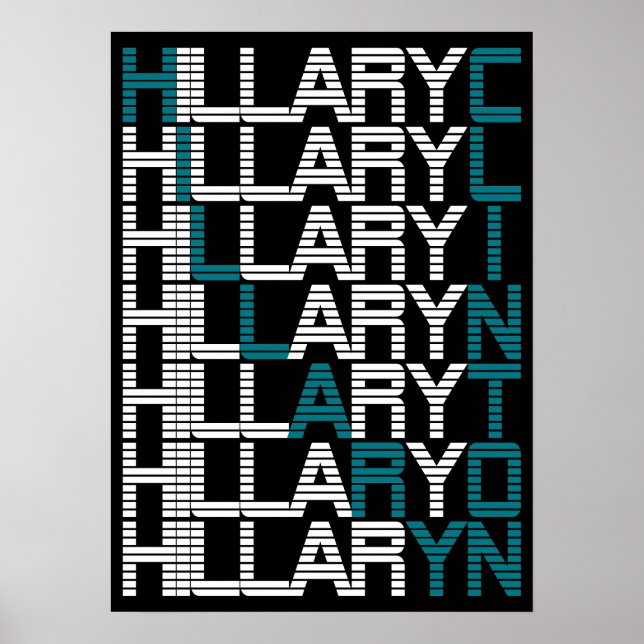 hillary clinton type stack poster (Front)