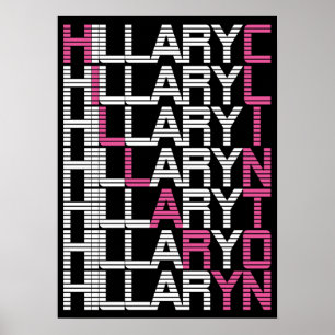 hillary clinton type stack poster