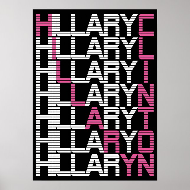 hillary clinton type stack poster (Front)