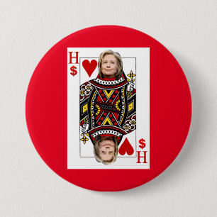 Hillary Clinton: Wall Street Queen 7.5 Cm Round Badge