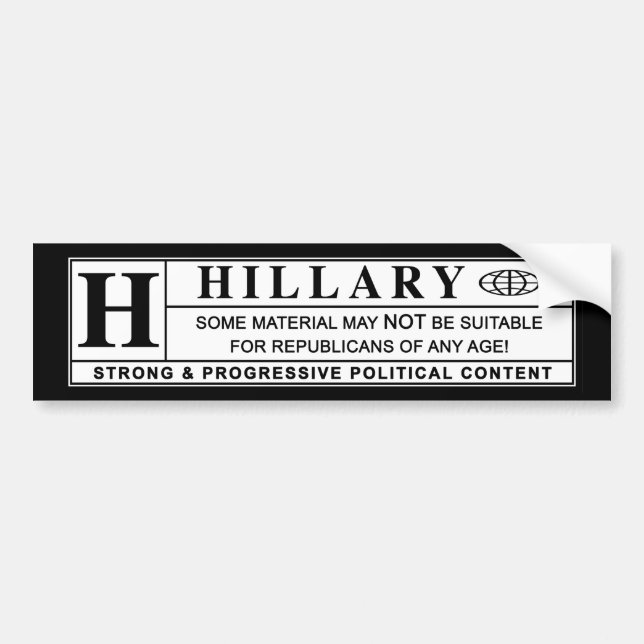 Hillary Clinton warning label (Front)