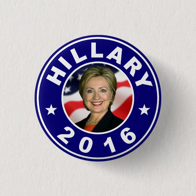 Hillary for President 2016 3 Cm Round Badge (Front)