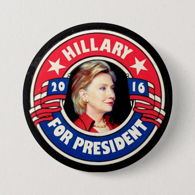 Hillary for President 2016 7.5 Cm Round Badge (Front)