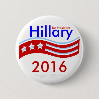 Hillary for President 3-Stars Flag 2016 Button