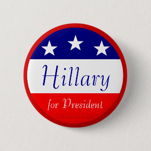 Hillary for President 6 Cm Round Badge