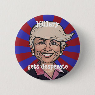 Hillary gets desperate-Trump hair button