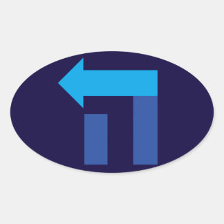 Hillary Hey Hebrew Oval Sticker