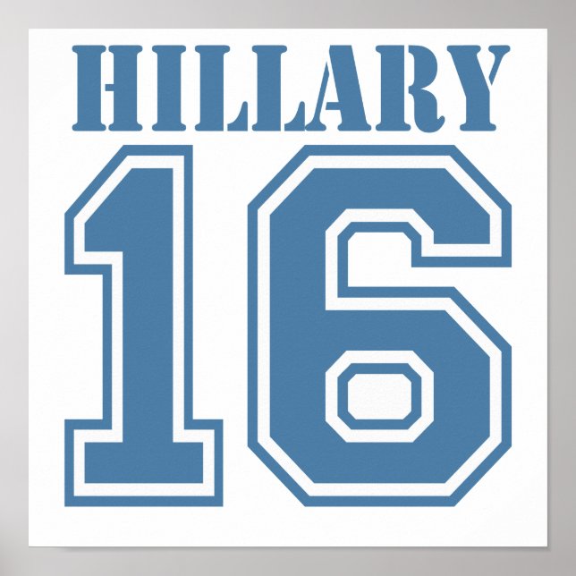 HILLARY IN 2016.png Poster (Front)