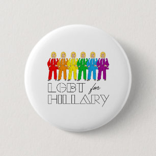 Hillary Pantsuit Pride - LGBT for Hillary - 6 Cm Round Badge