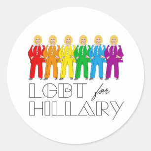 Hillary Pantsuit Pride - LGBT for Hillary - Classic Round Sticker