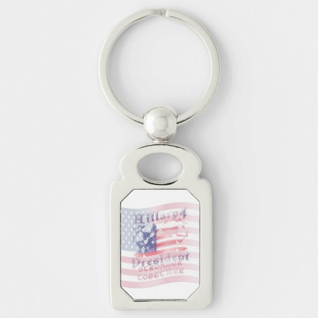 Hillary political presidential campaign custom USA Key Ring (Front)