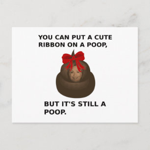 Hillary Poop Postcard