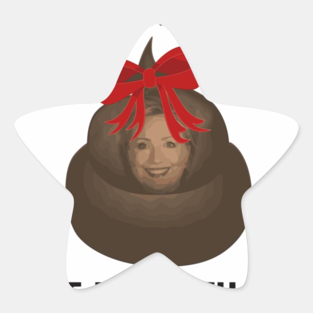 Hillary Poop Star Sticker (Front)