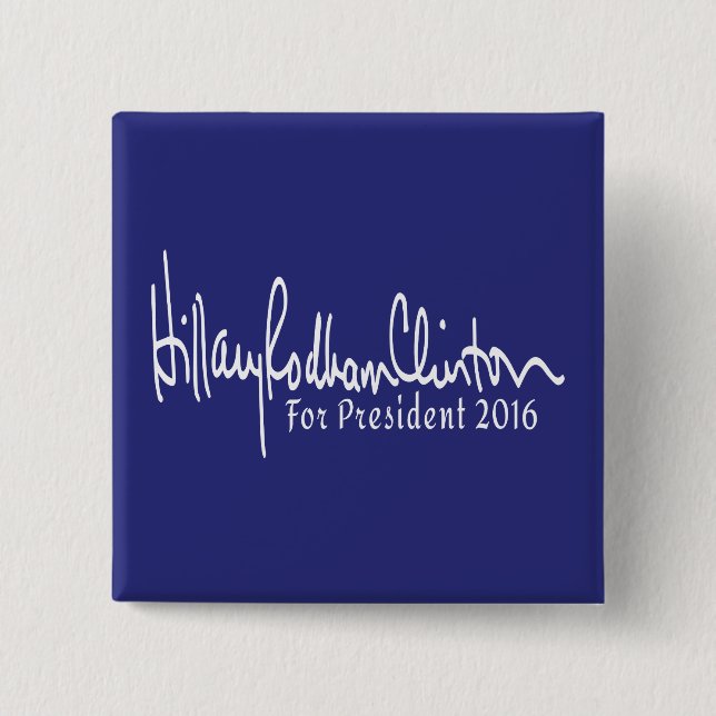 Hillary Rodham Clinton for President 2016 Button (Front)