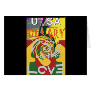 Hillary USA President Stronger Together red golden