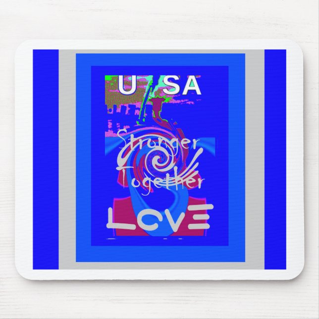 Hillary USA President Stronger Together spirit Mouse Pad (Front)